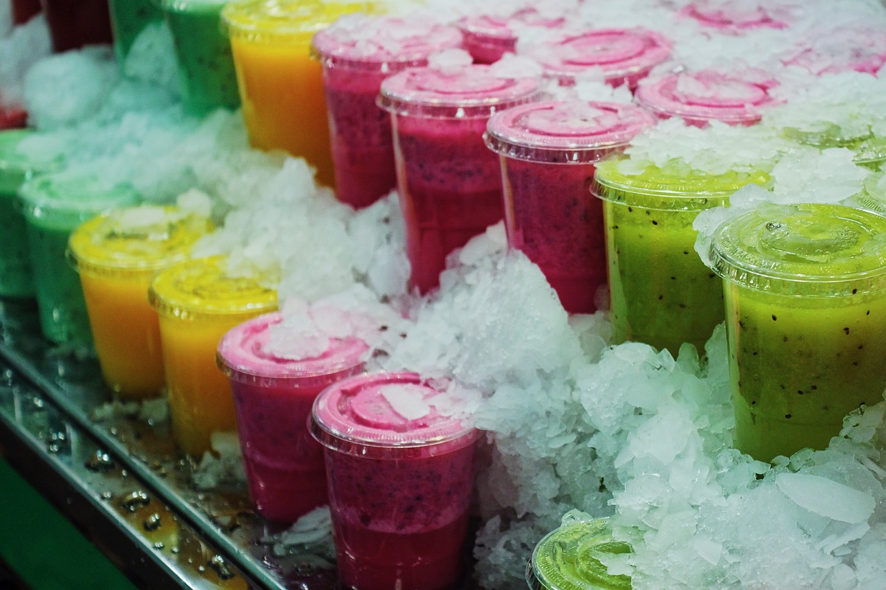 fruit juice, smoothie, ice